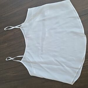 NWOT See By Chloe Satin Tank Top in Winter White, Size 40 (US 8)